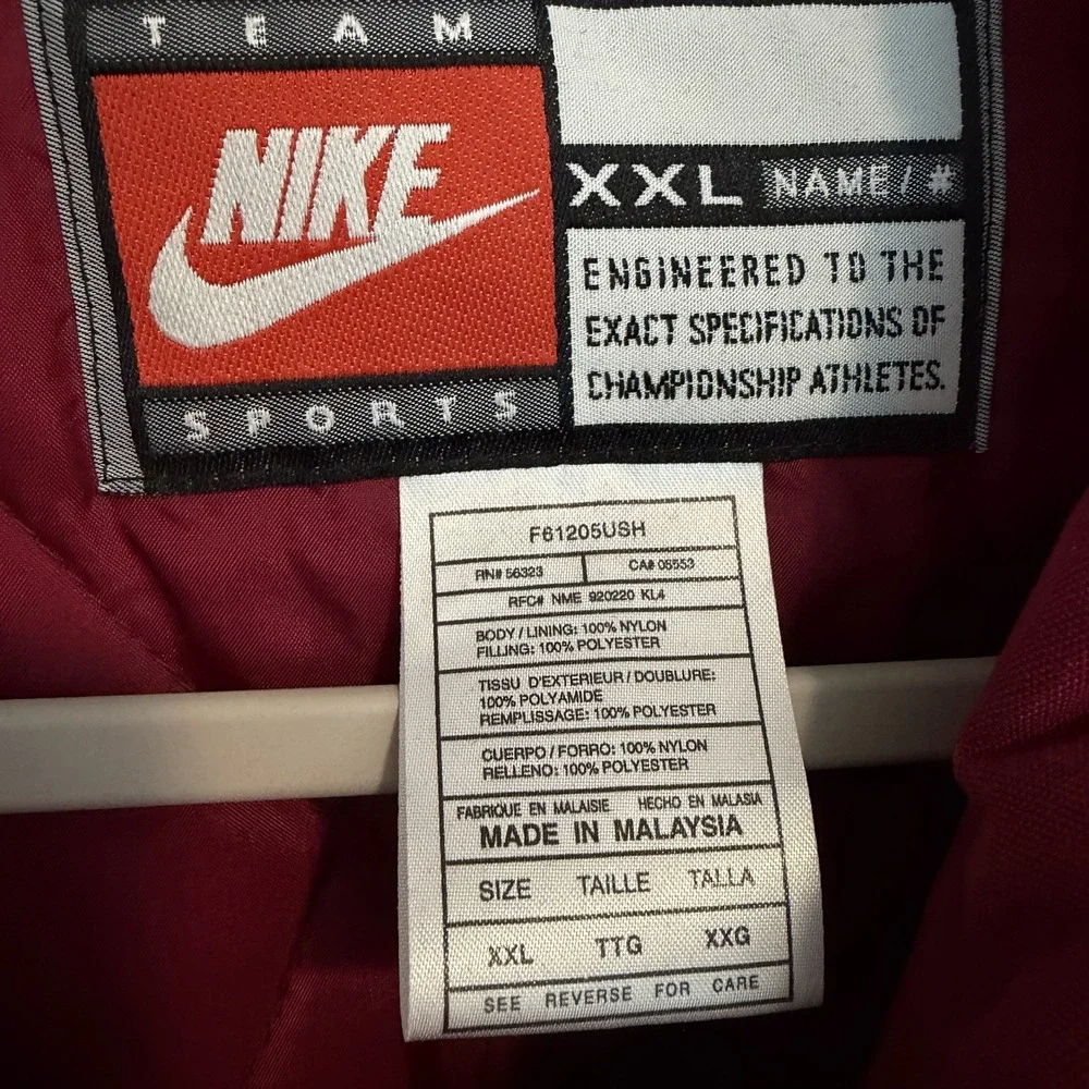 VINTAGE Nike Texas A&M Aggies Men's XXL Jacket Full Zip Quilted Football NCAA